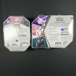 Sylveon V Heroes Tin & International Version Pokemon TCG *2 TINS EMPTY NO PACKS* - Image 2