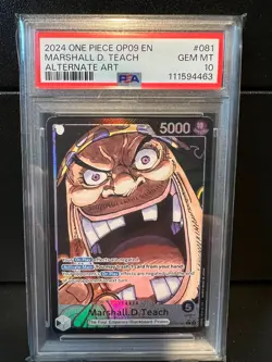 2024 One Piece OP09-081 Marshall D. Teach Alternate Art PSA 10 - Image 1