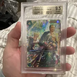 One Piece CCG Roronoa Zoro PRB02-006 SP Holo The Azure Sea's Seven BGS 9.5 - Image 1