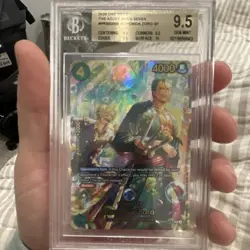 One Piece CCG Roronoa Zoro PRB02-006 SP Holo The Azure Sea's Seven BGS 9.5 - Image 3