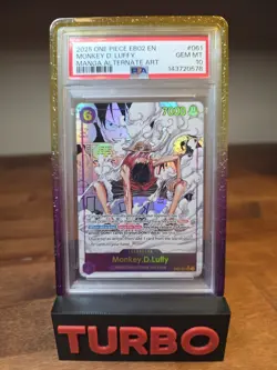 2025 ONE PIECE EB02-EXTRA BOOSTER MANGA ALTERNATE ART #061 MONKEY D LUFFY PSA 10 - Image 1