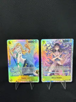 NAMI EB03-053 & NICO ROBIN EB03-055 One Piece Heroines Edition Foil SR - Image 1