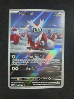 Delibird 152/132 Illustration Rare IR Pokemon Card Game TCG Mega Evolution Holo - Image 1