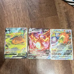 Charizard V, VMAX, VSTAR Holo Promo Lot (3 English Pokemon Cards, 2022) - Image 1