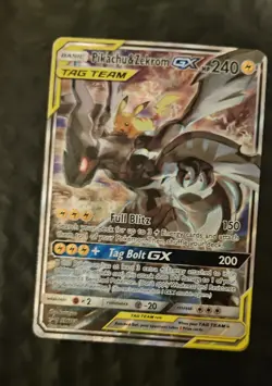 Pokemon Pikachu & Zekrom GX SM168 Holo Card Near Mint Condition - Image 3