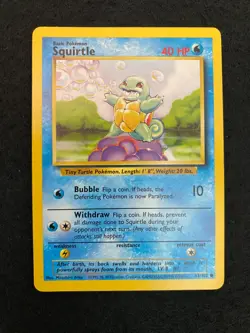 Squirtle 63/102 Base Set Regular Near Mint (NM) - Pokemon card TCG 1999 vintage - Image 1