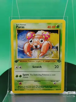 Paras 59/64 1st Edition Jungle Set Common 1999 English Pokemon Card WoTC - Image 1
