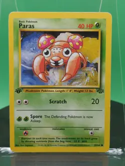 Paras 59/64 1st Edition Jungle Set Common 1999 English Pokemon Card WoTC - Image 3