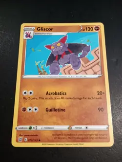 Pokemon Battle Styles Gliscor Uncommon Card 072/163 NM - Image 1