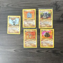 Vintage Pokemon Card Lot #3 (5 Rock Type Cards) - Image 1