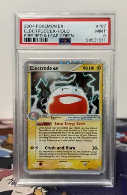 PSA 9 Pokemon Card Electrode ex Fire Red Leaf Green 107/112 Holo Rare - Image 1