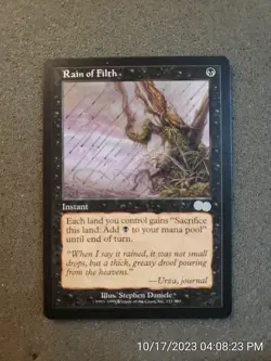 Rain of Filth Urza's Saga UN-PLAYED Black Uncommon MTG CARD (DS3D1PJ)........... - Image 5