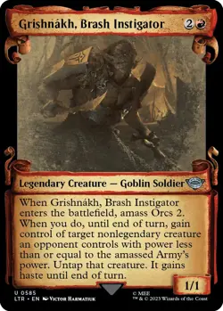 Foil - Grishnakh, Brash Instigator (Showcase Scrolls) - 585 / NM / English MTG - Image 1