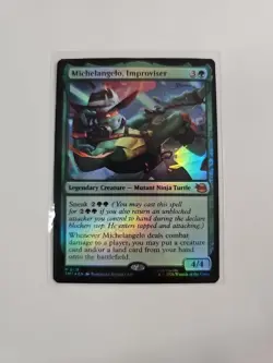 MICHELANGELO IMPROVISER 0119 M MYTHIC FOIL 2026 MTG X TMNT TMT NINJA TURTLE - Image 1