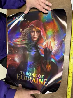 MTG THRONE OF ELDRAINE FOIL PROMO POSTER 18" X 24" WIZARDS OF THE COAST - Image 1