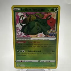 Radiant Venusaur 004/078 Pokemon TCG Radiant Rare Pokemon GO Near Mint - Image 1