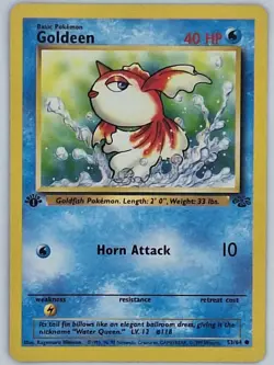 Goldeen - 53/64 Jungle Set Common Pokemon 1st Edition - LP - Image 1