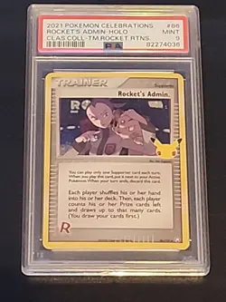 2021 POKEMON CELEBRATIONS CLASSIC COLLECTION 86 ROCKET'S ADMIN-HOLO - Image 1