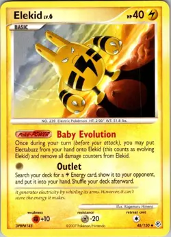 Pokemon | Diamond and Pearl | Elekid | 48/130 | Normal | NM - Image 1