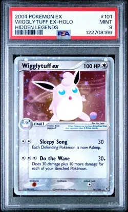2004 POKEMON EX HIDDEN LEGENDS #101 WIGGLYTUFF EX-HOLO PSA 9 - Image 1