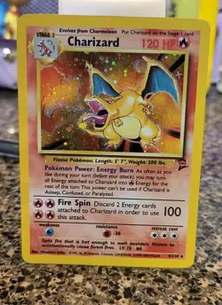 Pokemon Charizard Base Set 2 Holo Foil 4/130 DAMAGED - Image 1