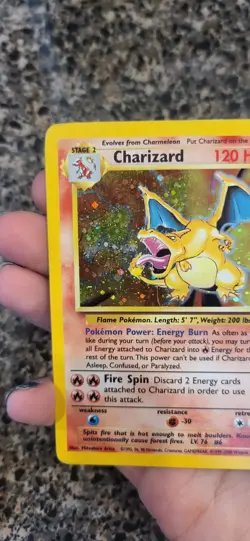 Pokemon Charizard Base Set 2 Holo Foil 4/130 DAMAGED - Image 3