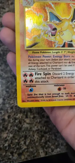 Pokemon Charizard Base Set 2 Holo Foil 4/130 DAMAGED - Image 5