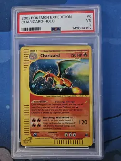 Pokemon TCG Expedition 2002 Charizard Holo #6 - Graded PSA 3 - Image 3