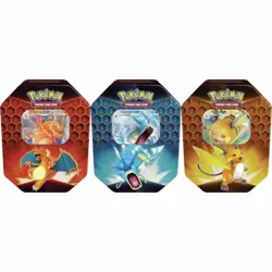 Set of 3 Pokemon Hidden Fates Tins - Charizard, Gyarados, and Raichu - Sealed - Image 1