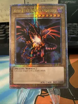 Red-Eyes Black Dragon Yugioh LC01-EN006 Quarter Century Secret Rare QCR NM - Image 1