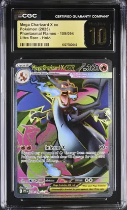 Pokemon Mega Charizard X ex 109/094 Phantasmal Flames - CGC 10 PRISTINE. - Image 1