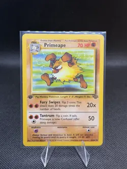 Pokemon TCG Jungle Primeape #43/64 1st Edition Uncommon Vintage 1999 LP/MP - Image 1