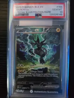 Pokemon Black Bolt Zekrom EX TCG Special Illustration Rare Card 166/086 PSA 10 - Image 1