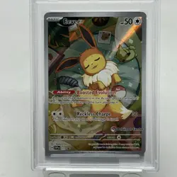 PSA 9 Eevee Prismatic Evolutions Pokemon Center Stamped ETB Promo #173 - Image 3