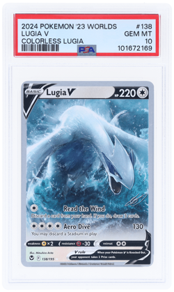 2024 Pokemon '23 World Championship Colorless Lugia Lugia V #138 PSA 10 - Image 1