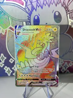 Dracozolt Vmax 210/203 Rainbow Holo Pokemon Evolving Skies English Near Mint - Image 1