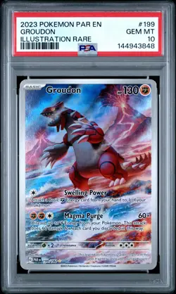 Groudon 199/182 Illustration Rare Par En-paradox Rift Pokemon PSA 10 *848 - Image 1