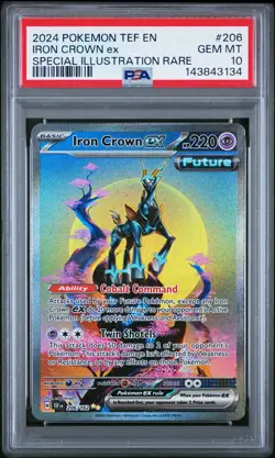 Iron Crown EX 206/162 Special Illustration Rare Pokemon PSA 10 *134 - Image 1