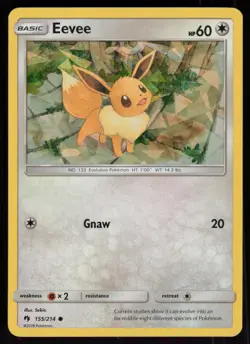 Eevee - 155/214 Let's Play Cracked Ice Holo Deck Exclusive Promo Pokemon - Image 1