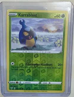 Reverse Holo Karrablast 008/189 Common Darkness Ablaze Pokemon TCG - Image 1