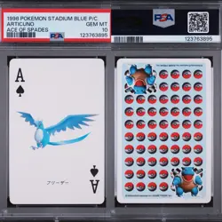 🔥 PSA 10 GEM ARTICUNO ACE OF SPADES | POKEMON PLAYING CARDS STADIUM BLUE 🔥 - Image 1
