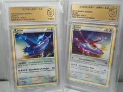 Latias Latios SWIRL HGSS10 & HGSS11 Black Star Promo 2010 Vintage Pokemon Karten - Image 1