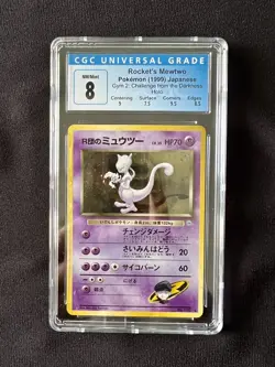1999 Pokemon Japanese Gym 2 Holo Rocket's Mewtwo #150 CGC 8 - Image 1