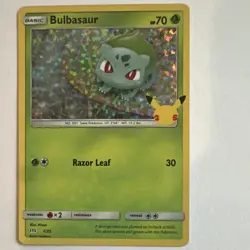 Pokemon Bulbasaur McDonald's 25th Anniversary 001/025 Promo Holo Basic 70 HP - Image 1