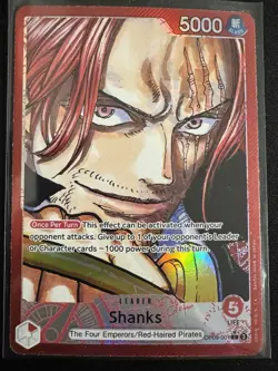 Shanks OP09-001 Leader Alt Art OP09 The Four Emperors One Piece Card Game - Image 1