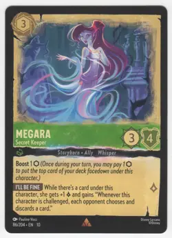 Megara Secret Keeper 86/204 Whispers in the Well Disney Lorcana 001542 - Image 1