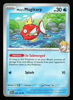 Misty's Magikarp 048/182 OFF CENTER Error Destined Rivals Pokemon Card - Image 1