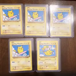 Pokemon TCG 10 Card Lot - Surfing Pikachu, Flying Pikachu, Kleavor V, Exeggutor - Image 1