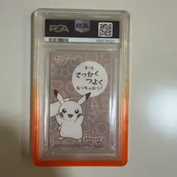 2015 😺 XY Promo Jap Poncho Wearing Pikachu MC Business Card Charizard Y PSA-8 - Image 2