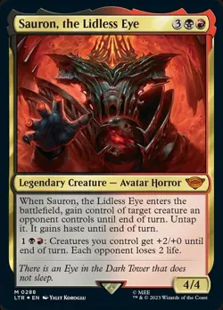 1 x Sauron, the Lidless Eye - Foil - Universes Beyond: The Lord of the Rings: Ta - Image 1